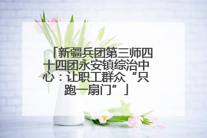 新疆兵团第三师四十四团永安镇综治中心：让职工群众“只跑一扇门”