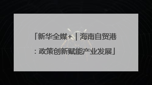 新华全媒+｜海南自贸港：政策创新赋能产业发展