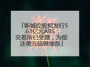 新城控股拟发行5.63亿元ABS：交易所已受理，为偿还美元债做准备