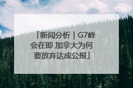 新闻分析｜G7峰会在即 加拿大为何要放弃达成公报