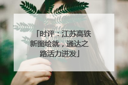 时评：江苏高铁新图绘就，通达之路活力迸发