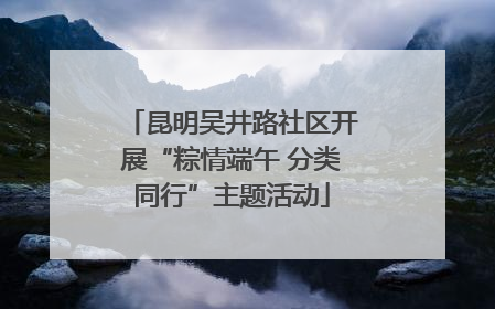 昆明吴井路社区开展“粽情端午 分类同行”主题活动
