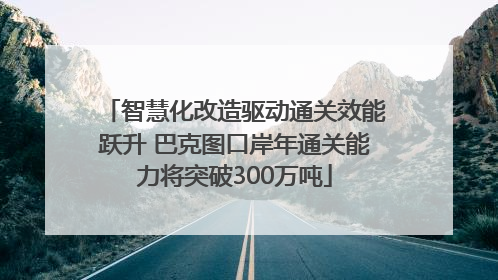 智慧化改造驱动通关效能跃升 巴克图口岸年通关能力将突破300万吨