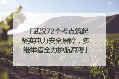 武汉72个考点筑起坚实电力安全屏障，多维举措全力护航高考