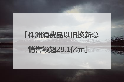株洲消费品以旧换新总销售额超28.1亿元