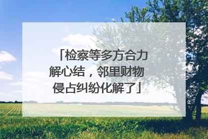 检察等多方合力解心结，邻里财物侵占纠纷化解了