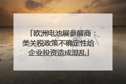 欧洲电池展参展商：美关税政策不确定性给企业投资造成混乱