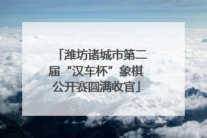 潍坊诸城市第二届“汉车杯”象棋公开赛圆满收官