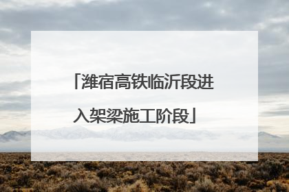 潍宿高铁临沂段进入架梁施工阶段