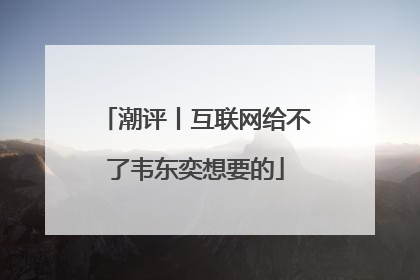 潮评丨互联网给不了韦东奕想要的