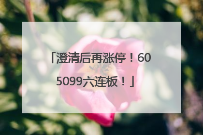 澄清后再涨停！605099六连板！