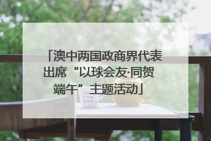 澳中两国政商界代表出席“以球会友·同贺端午”主题活动