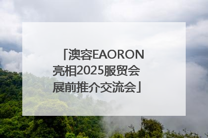 澳容EAORON亮相2025服贸会展前推介交流会