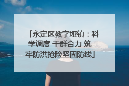永定区教字垭镇：科学调度 干群合力 筑牢防洪抢险坚固防线