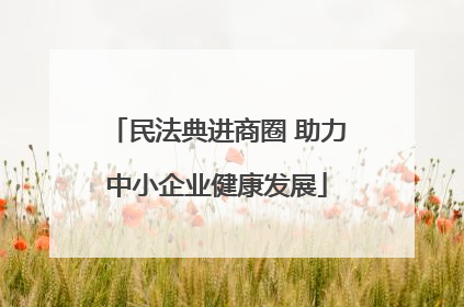 民法典进商圈 助力中小企业健康发展