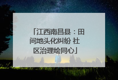 江西南昌县：田间地头化纠纷 社区治理绘同心