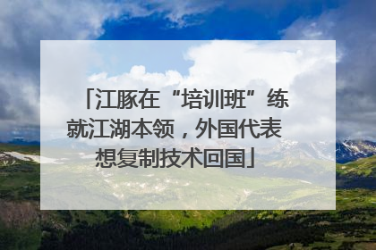 江豚在“培训班”练就江湖本领，外国代表想复制技术回国