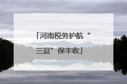 河南税务护航“三夏”保丰收