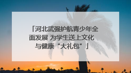 河北武强护航青少年全面发展 为学生送上文化与健康“大礼包”
