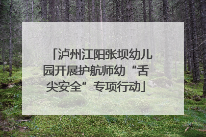 泸州江阳张坝幼儿园开展护航师幼“舌尖安全”专项行动