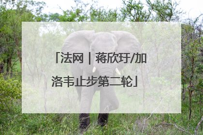 法网｜蒋欣玗/加洛韦止步第二轮
