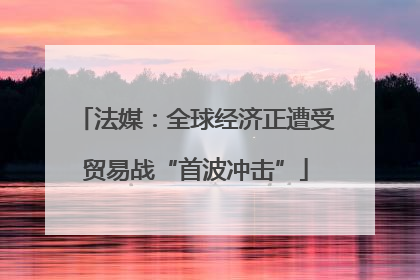 法媒：全球经济正遭受贸易战“首波冲击”