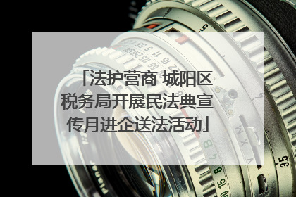 法护营商 城阳区税务局开展民法典宣传月进企送法活动