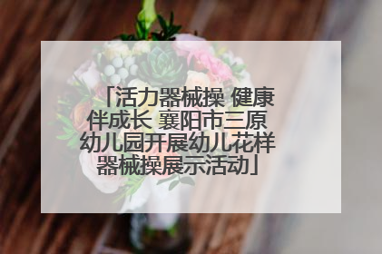 活力器械操 健康伴成长 襄阳市三原幼儿园开展幼儿花样器械操展示活动