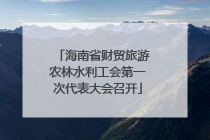 海南省财贸旅游农林水利工会第一次代表大会召开