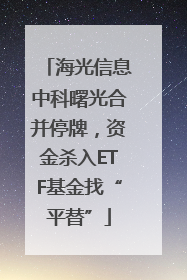 海光信息中科曙光合并停牌，资金杀入ETF基金找“平替”