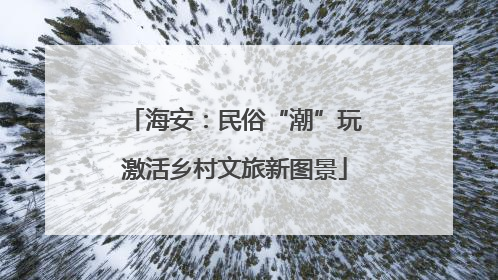 海安：民俗“潮”玩激活乡村文旅新图景