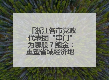 浙江各市党政代表团“串门”为哪般？鲍金：重塑省域经济地理的破题之道