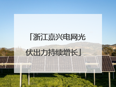 浙江嘉兴电网光伏出力持续增长