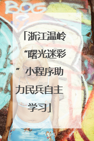 浙江温岭“曙光迷彩”小程序助力民兵自主学习