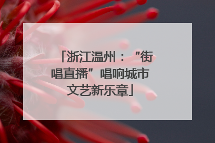 浙江温州：“街唱直播”唱响城市文艺新乐章