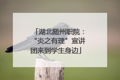 湖北随州职院：“炎之有理”宣讲团来到学生身边