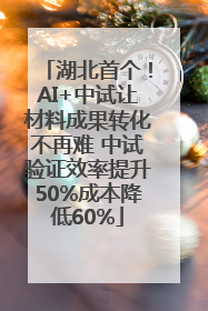 湖北首个！AI+中试让材料成果转化不再难 中试验证效率提升50%成本降低60%