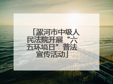 漯河市中级人民法院开展“六五环境日”普法宣传活动