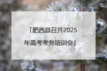 肥西县召开2025年高考考务培训会