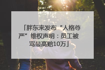 胖东来发布“人格尊严”维权声明：员工被骂最高赔10万