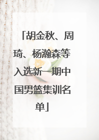 胡金秋、周琦、杨瀚森等入选新一期中国男篮集训名单
