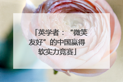 英学者：“微笑友好”的中国赢得软实力竞赛