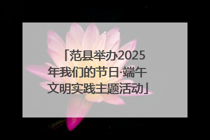 范县举办2025年我们的节日·端午文明实践主题活动