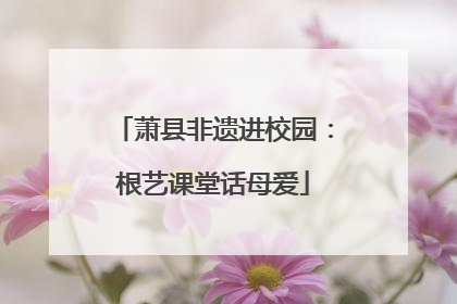 萧县非遗进校园：根艺课堂话母爱