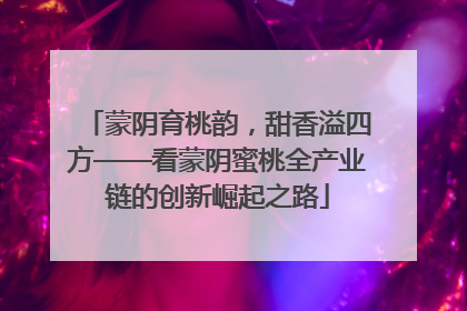 蒙阴育桃韵，甜香溢四方——看蒙阴蜜桃全产业链的创新崛起之路