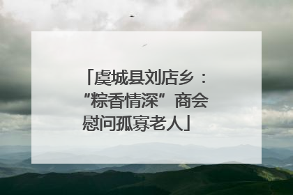 虞城县刘店乡：“粽香情深”商会慰问孤寡老人