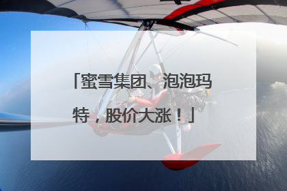 蜜雪集团、泡泡玛特，股价大涨！