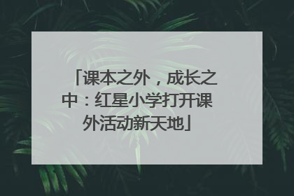 课本之外，成长之中：红星小学打开课外活动新天地