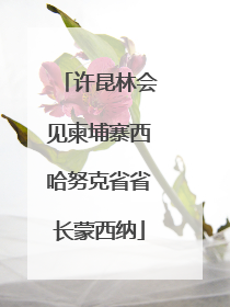 许昆林会见柬埔寨西哈努克省省长蒙西纳