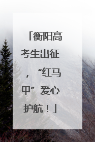 衡阳高考生出征，“红马甲”爱心护航！